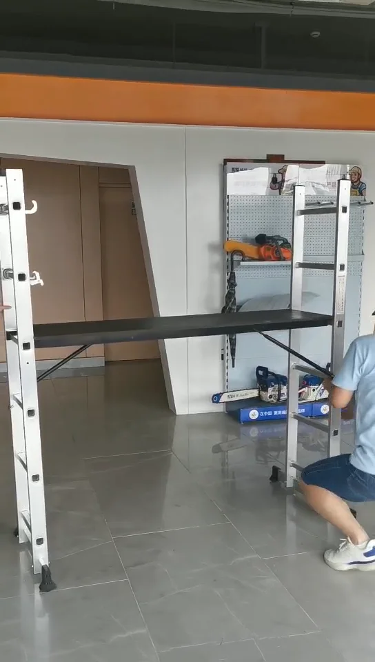 Anti-Slip Mobile Scaffold Platform Ladder With Wheels,  Height Adjustable