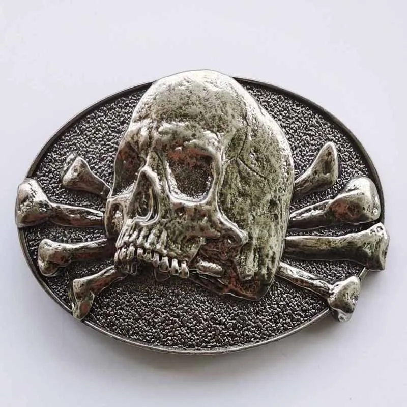 Classic skull series zinc alloy belt buckle