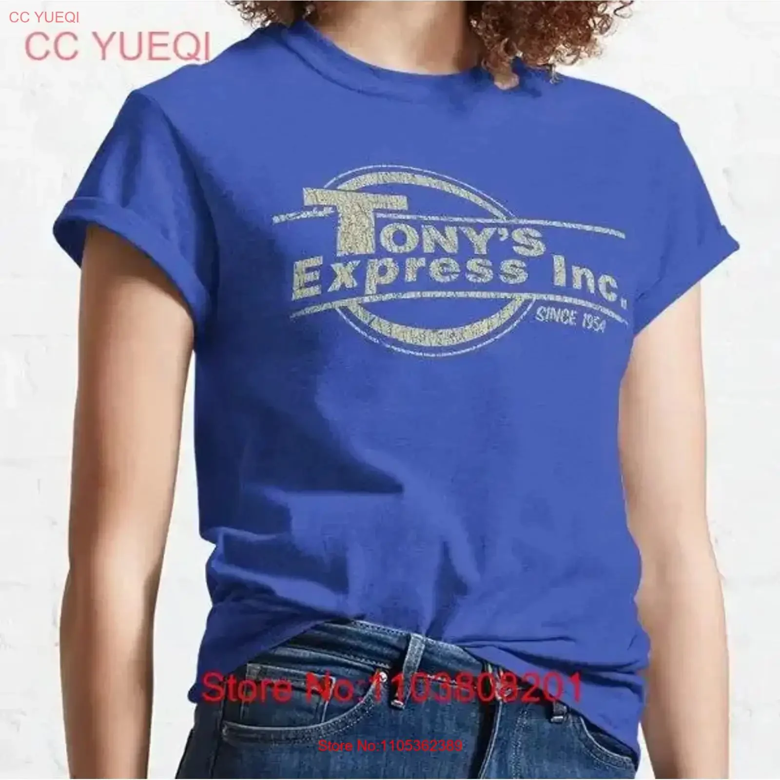 Camiseta Clásica 1954 de Tonys Express Inc, Ropa de Diseñador con Efecto Lavado Vintage, Elástica, Cómoda, Casual, Versátil