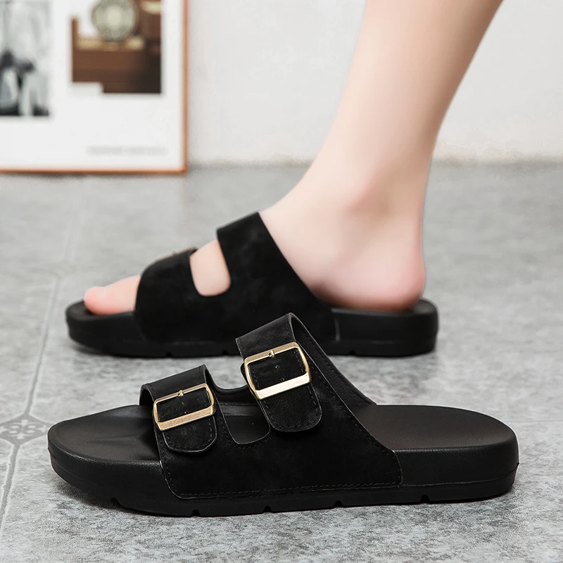 Advanced Men'S Double Breasted Adjustable Boken Shoes Fashionable And Comfortable Beach Sandals Casual Outdoor Open Toe Slippers