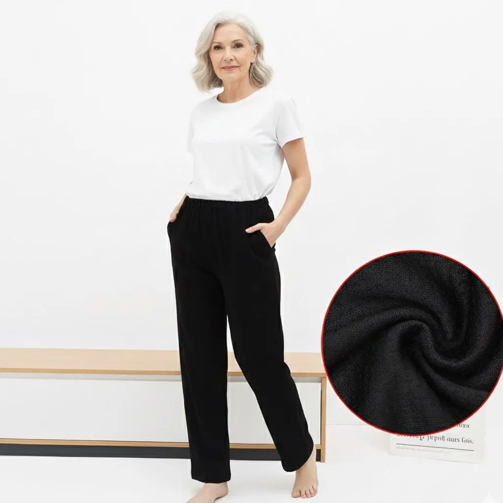 Pantaloni adattivi con cerniera laterale Comfort Fit: pantaloni leggeri primaverili/estivi per anziani, post-operatori e cura della mobilità limitata