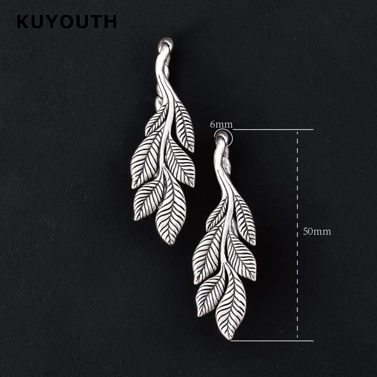 ​KUYOUTH Copper Ear Hanger Weight Leaf Gauges Stretchers Piercing Jewelry Expanders Earring 2PCS