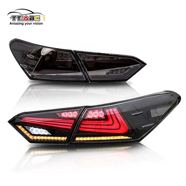

TT-ABC Factory Price LED Smoked Dynamic Turn Signal Reverse DRL Lights Tail Lights for Toyota Camry 2018-UP