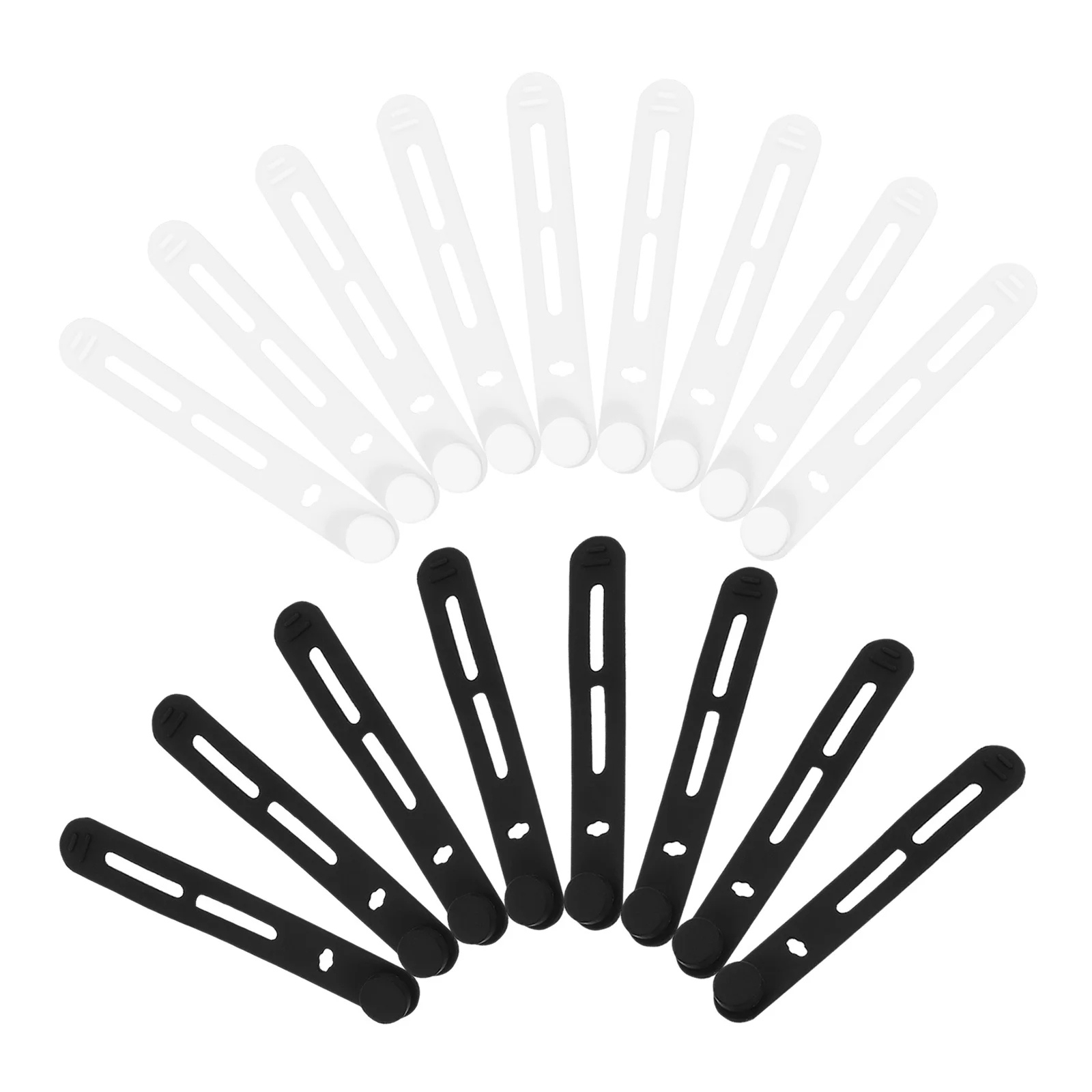 40 قطعة منظمات الكابلات السيليكون ربطات الحبل القابلة لإعادة الاستخدام لمكتب إدارة الكبلات حزام سلك التعادل الحبل التفاف الربط الأشرطة #2