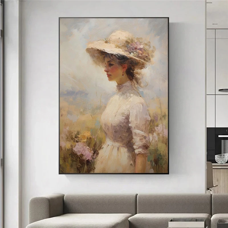 Vintage Cowboy Western Rustic Southwest Field Women Posters and Prints Canvas Printing Wall Art Picture for Living Room Decor