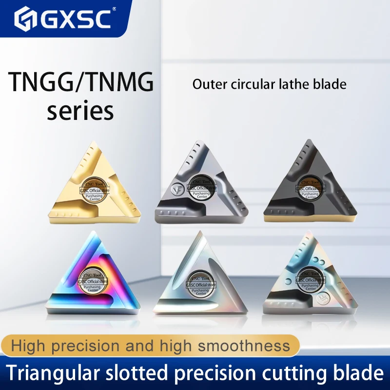 10pcs External Turning Tool TNMG160404R-S GX9030S High Quality CNC Lathe Tools TNGG160402R-F GX678 Carbide Sharp Cutting Inserts