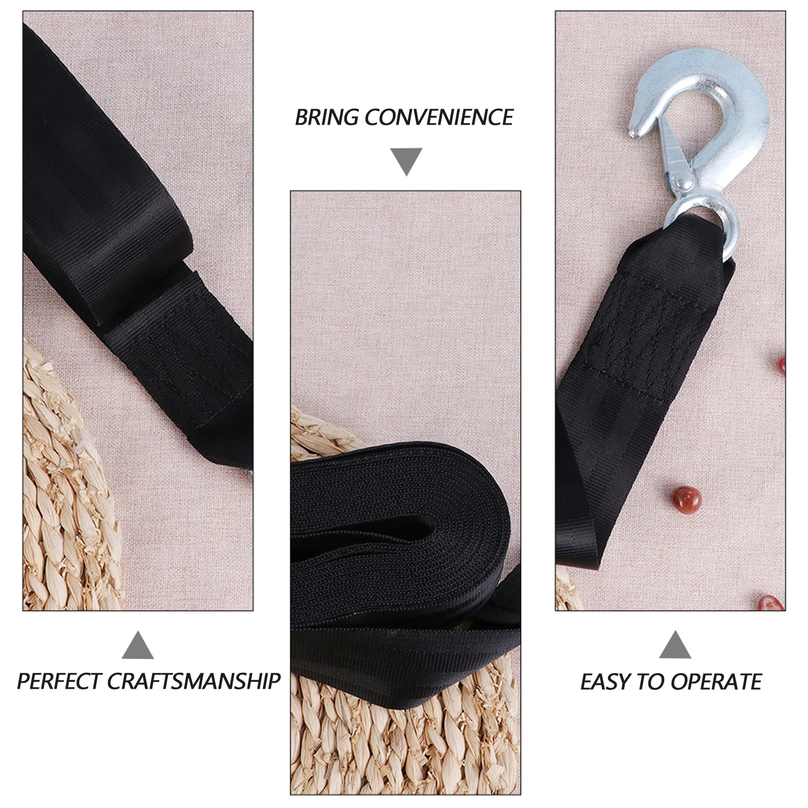 

Winch Trailer Belt Boat Strap Marine Rope Atv Tow Heavy Duty Straps for Towing Polyester Nylon