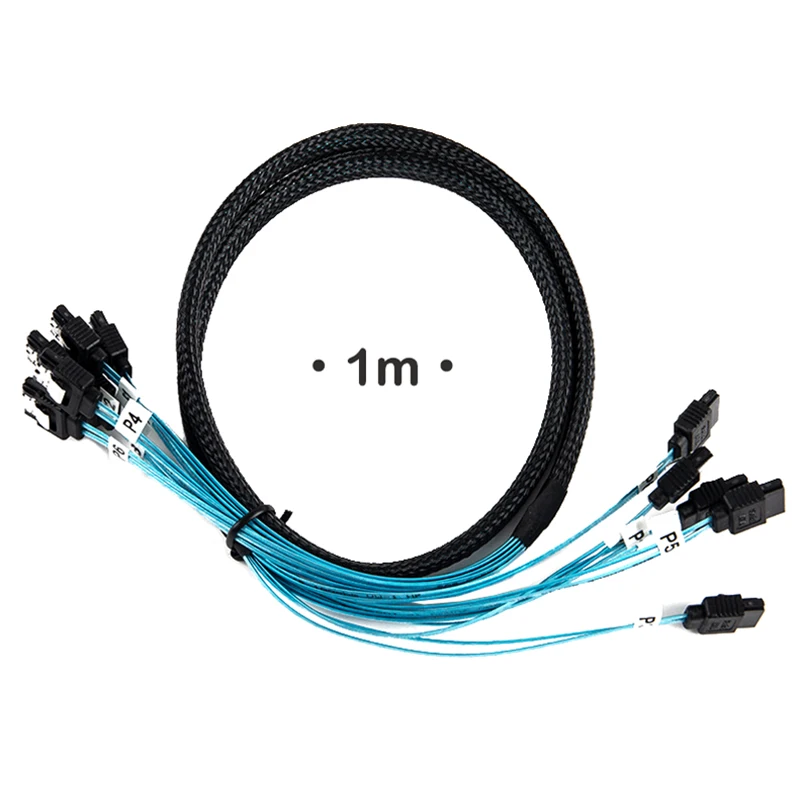 1pc Splitter Cable 6 SATA III 6Gbps Cable 7Pin​ Female Data Cable For Server 0.5m/1m Support Hot Swap SATA Interface