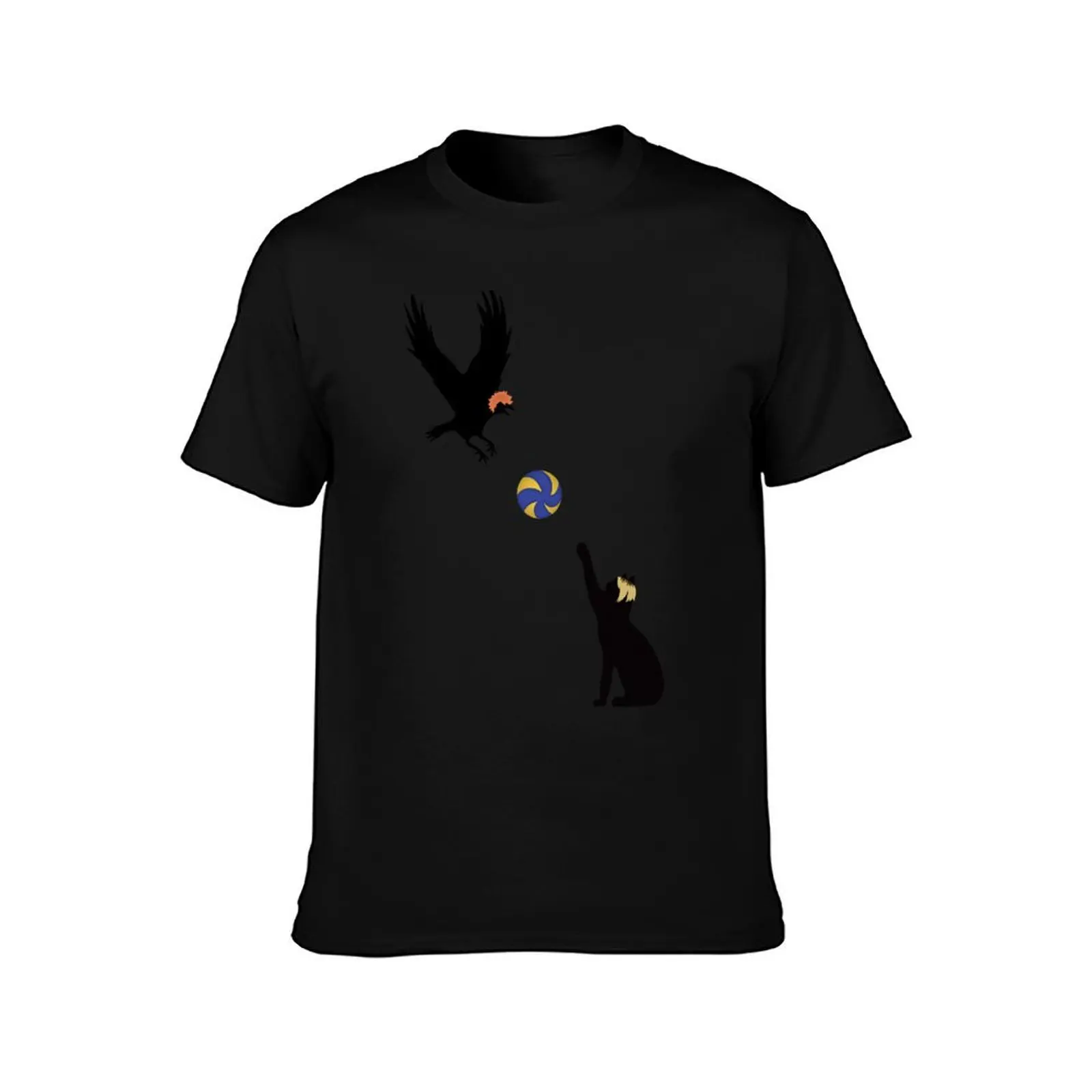 Destined Rivals: Karasuno and Nekoma in an Epic Showdown T-Shirt Summer Casual Cotton Tee Oversized Streetwear Tops