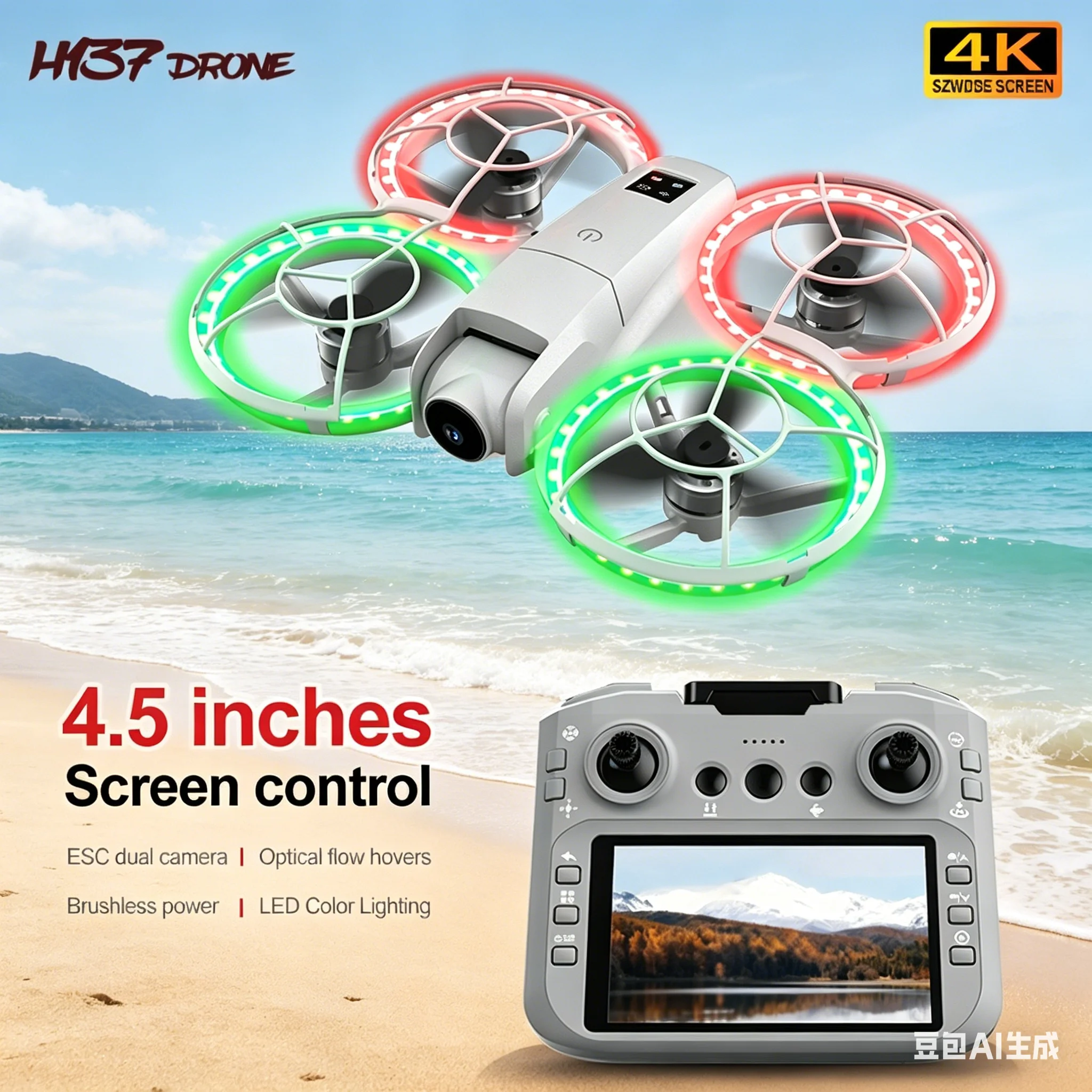 

H137 PRO Drone Professional 4K Camera 5G WiFi FPV UAV Screen Remote Control Brushless Optical Flow Hover RC Foldable Quadcopter