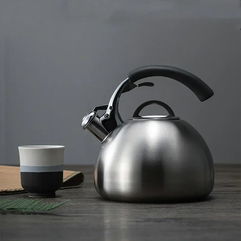 2.5L  Whistling Kettle 304 Stainless Steel Large Teapot Boil Water Teakettle Food Grade Household Gas Stove Induction Cooker