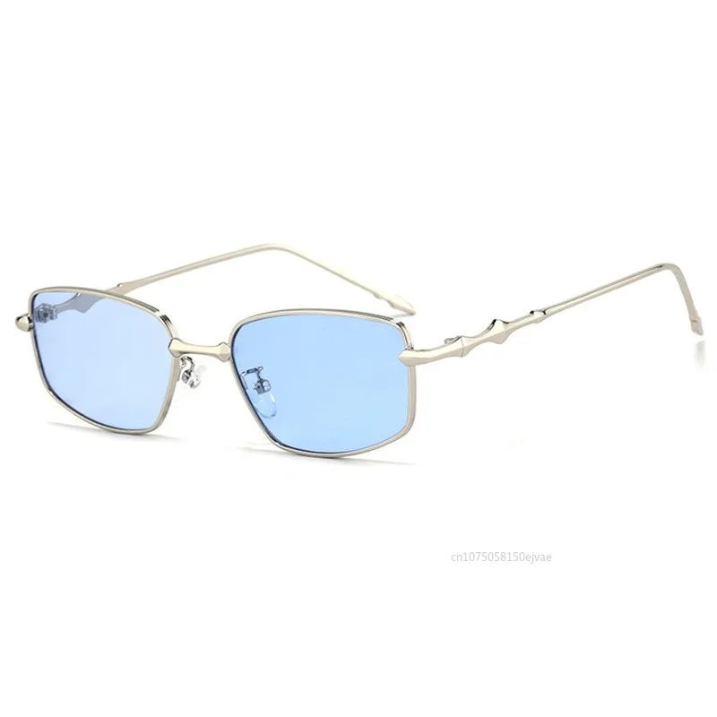 Необычные солнцезащитные очки с защитой от синего света, женские и мужские оттенки, маленькая квадратная звезда, металлическая узкая оправа, солнцезащитные очки, винтажная оправа для очков