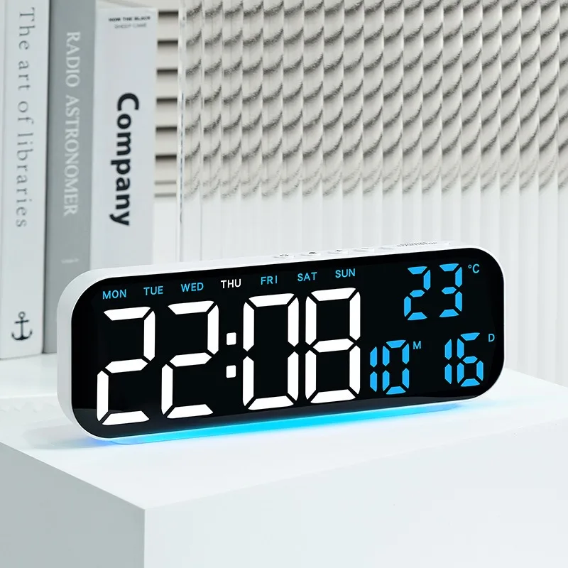Nordic Colorful Electronic Alarm Clock Simple Multi-function Electronic Watch Temperature Date Dual Alarm Students Wake Up