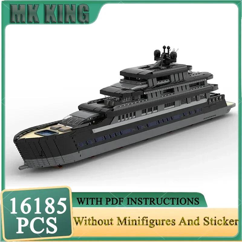 Militär Boot Modell Moc Gebäude Ziegel Große Luxus Yacht Mini skala Technologie Modulare Blöcke Geschenke Spielzeug Für DIY Sets Montage