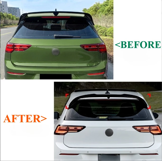 Rear Roof Spoiler Wing Lip for VW Clubsport Golf MK8 R Clubsport 2020-2024 Airfoil Trim Body Kit Tuning USA Local Warehouse