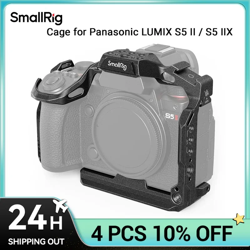 

Клетка SmallRig S5 II, клетка S5 IIX для Panasonic LUMIX S5 II / S5 IIX со встроенной быстроразъемной пластиной для Arca-Swiss - 4023