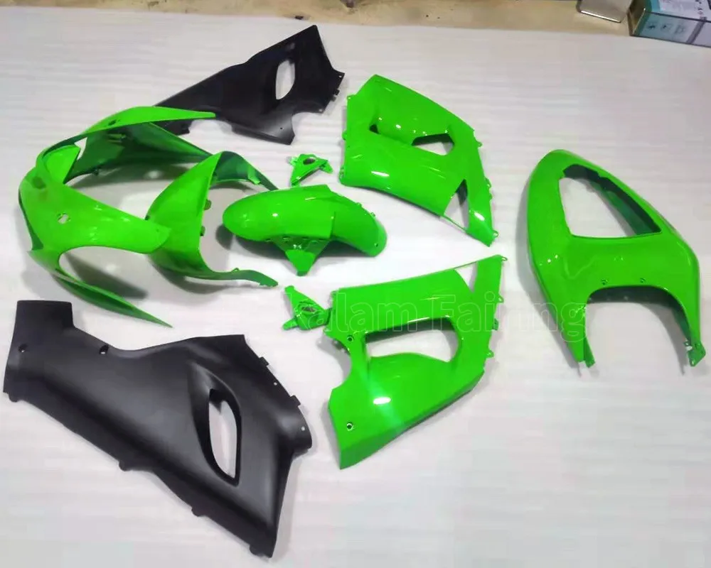Cheap 05-06 ZX-6R Fairing For Kawasaki Ninja ZX6R 2005 2006 Green Black Bike Fairings (Injection Molding)