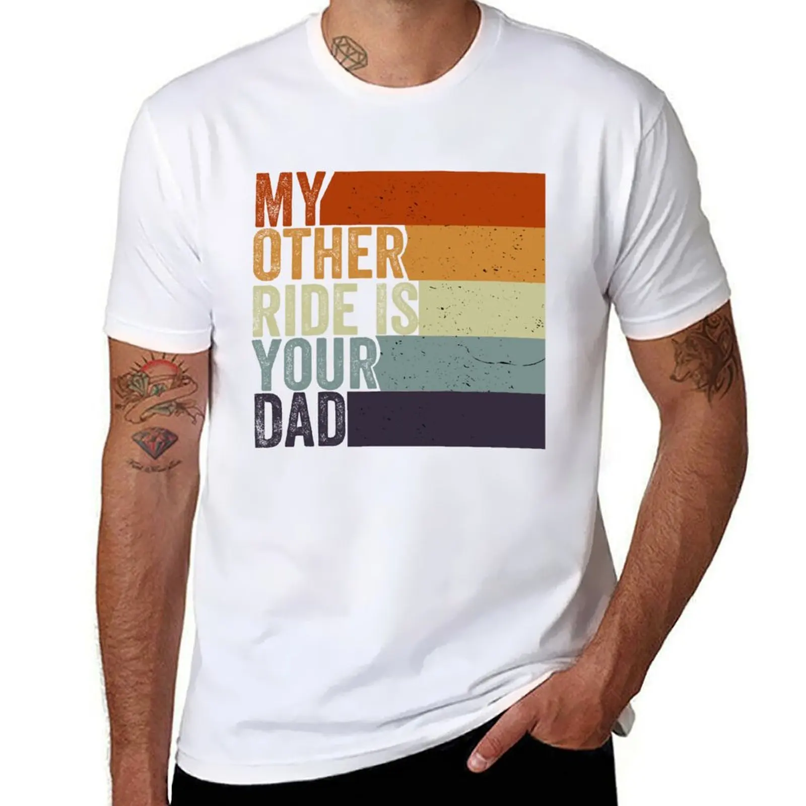 

Vintage My Other Ride Is Your Dad Joke Father's Day Daddy T-Shirt Fashion Pattern Printed Tee Shirt