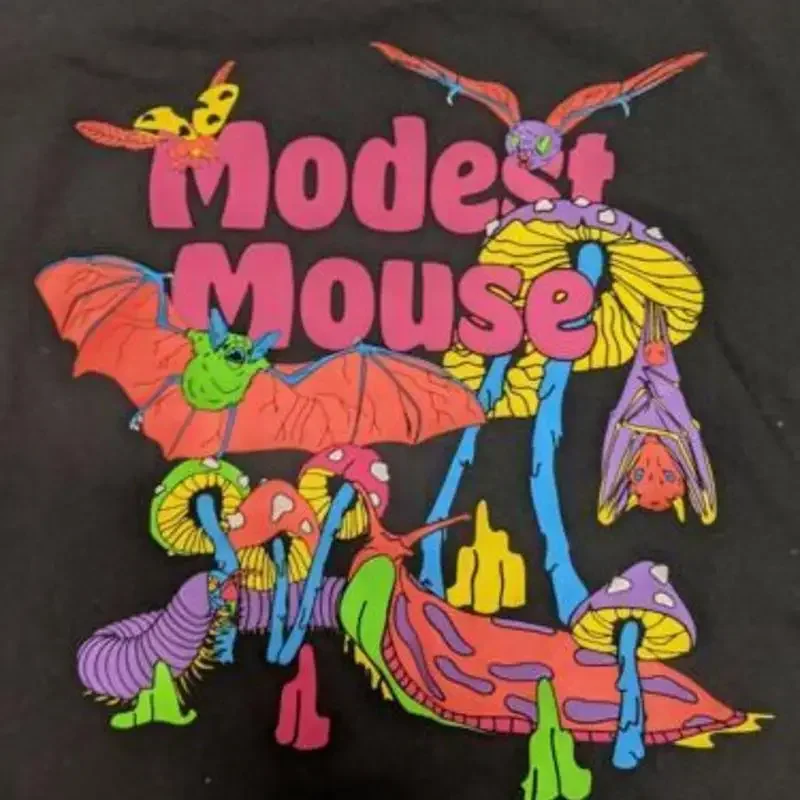 Vintage Modest Mouse Psychedelic Concert T Shirt Black