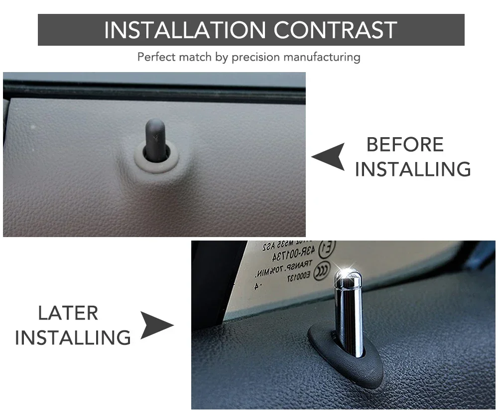4Pcs Car Door Lock Stick Pin Cap Trim For Chevrolet Cruze Trax Malibu for Opel Mokka ASTRA J Insignia Sport Tourer view 3