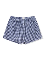 FUFUCAILLM Women Pajamas Shorts Micro Boxer Shorts Y2K Cute Gingham Sleep Lounge Shorts Checkered Plaid Button Pj Mini Shorts