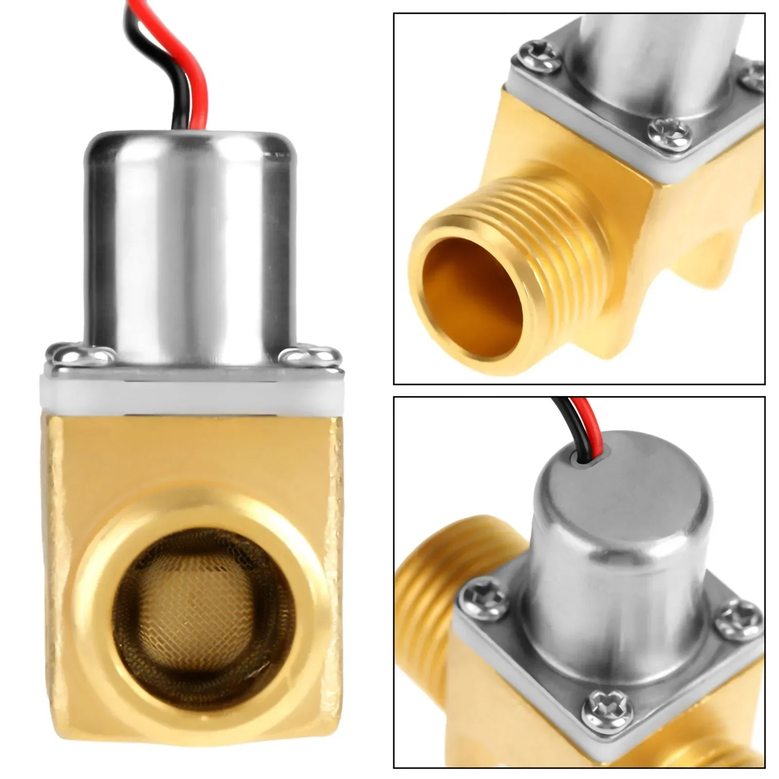 DC 4.5V 1/2" Water Flow Pulse Electromagnetic Valve Brass Solenoid Valve