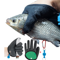 Fishing Gloves Anti-Slip Protect Hand From Puncture Scrapes Fisherman Professional Catch Fish Latex Hunting Gloves Left/Right