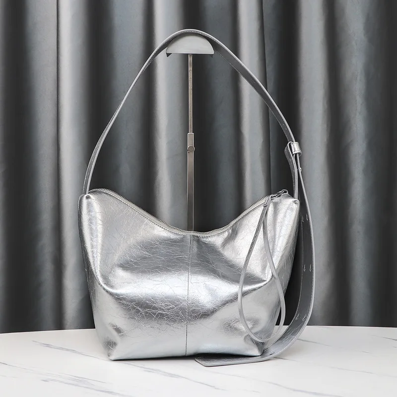 

Bag Women's Genuine Leather Shoulder Tote Crossbody Y2k New Style Head Layer Cowhide Versatile Underarm Large Capacity Retro