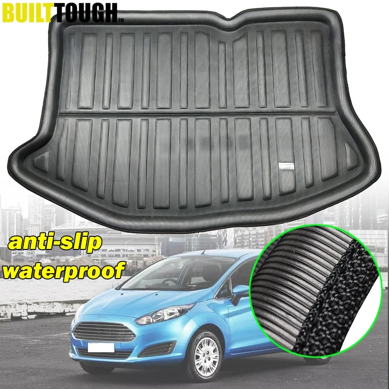 Fit For Ford Fiesta Hatchback 2009-2017 Rear Trunk Boot Liner Cargo Mat Tray Floor Carpet Protector 2010 2011 2012 2013 14 15 16