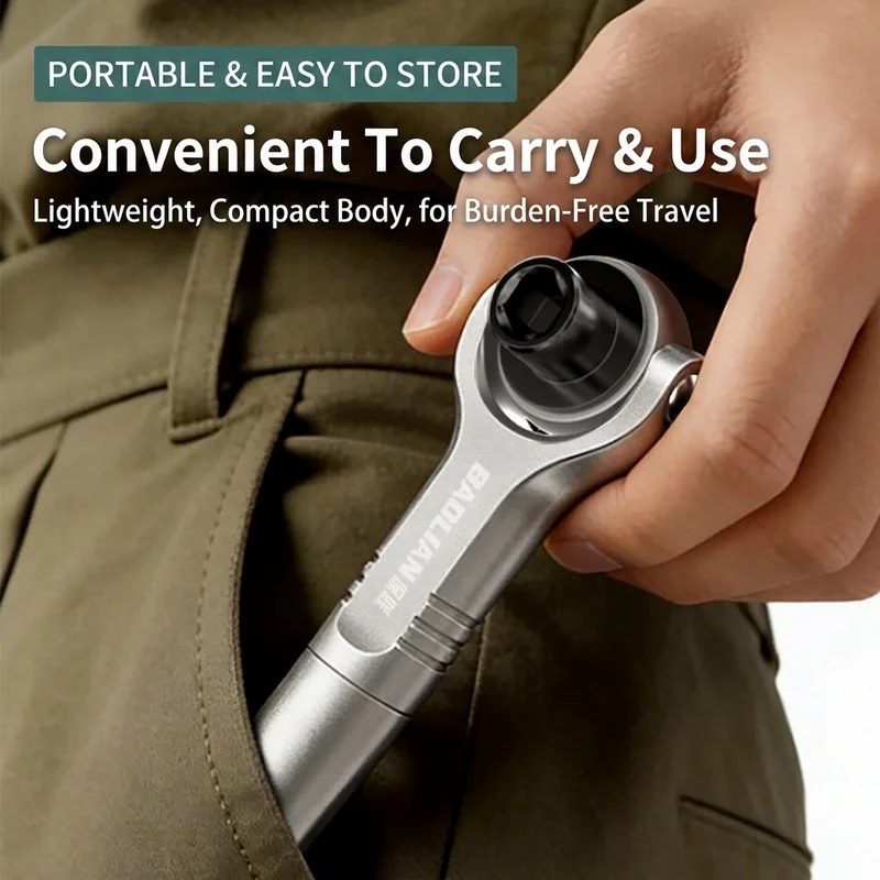 

Ratchet Tool Wrench Set Magnetic Semi-automatic Multi-purpose Sleeve Bedroom DIY Screwdriver Toolbox Conditioning Bicycle Spare