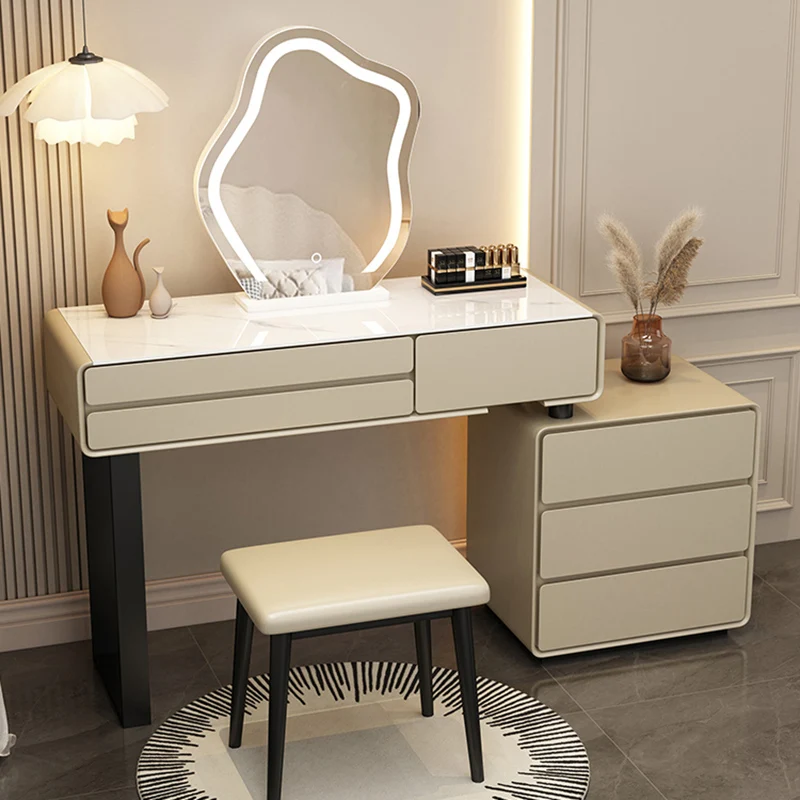 Mesa de maquiagem Matte Light Mirror, cômoda, Home Dressing Vanity, Brasil Furniture Desk, quarto liso, 0718LSY