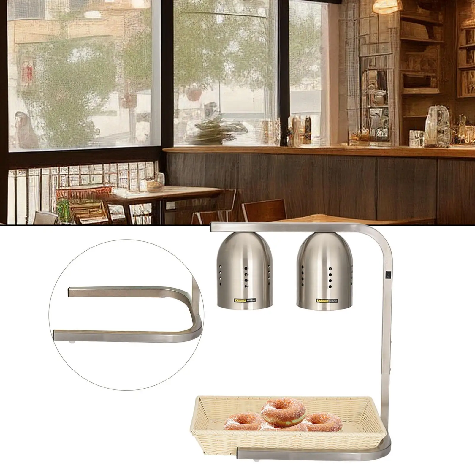 

Electric Heat Lamp for Food Catering Food Heat Lamp for Fries Buffet Kitchen