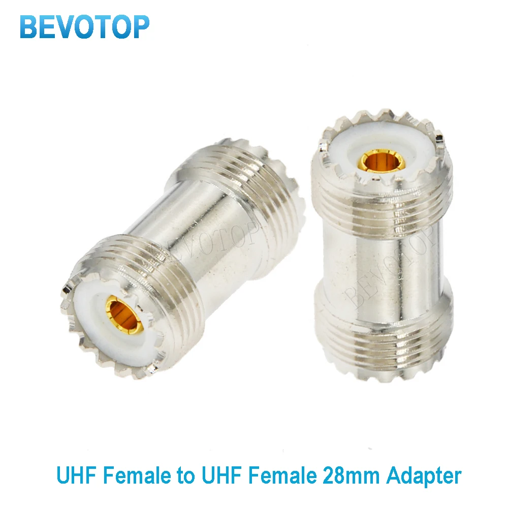 

10PCS UHF Female Jack to UHF Female Jack 28mm Straight Adaptor High-Quality50 Ohm Nickel/Gold plated RF Converter Connector