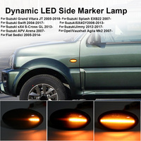For Suzuki Swift Jimmy Vitara SX4 Alto Opel Vauxhall Agila Mk2 Turn Signal Light LED Dynamic Side Marker Flowing Blinker Lamp