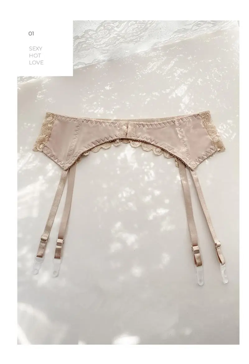 Medias ajustables con encaje, calcetines largos de tubo para mujer con banda en la cintura, clips antideslizantes para liguer...