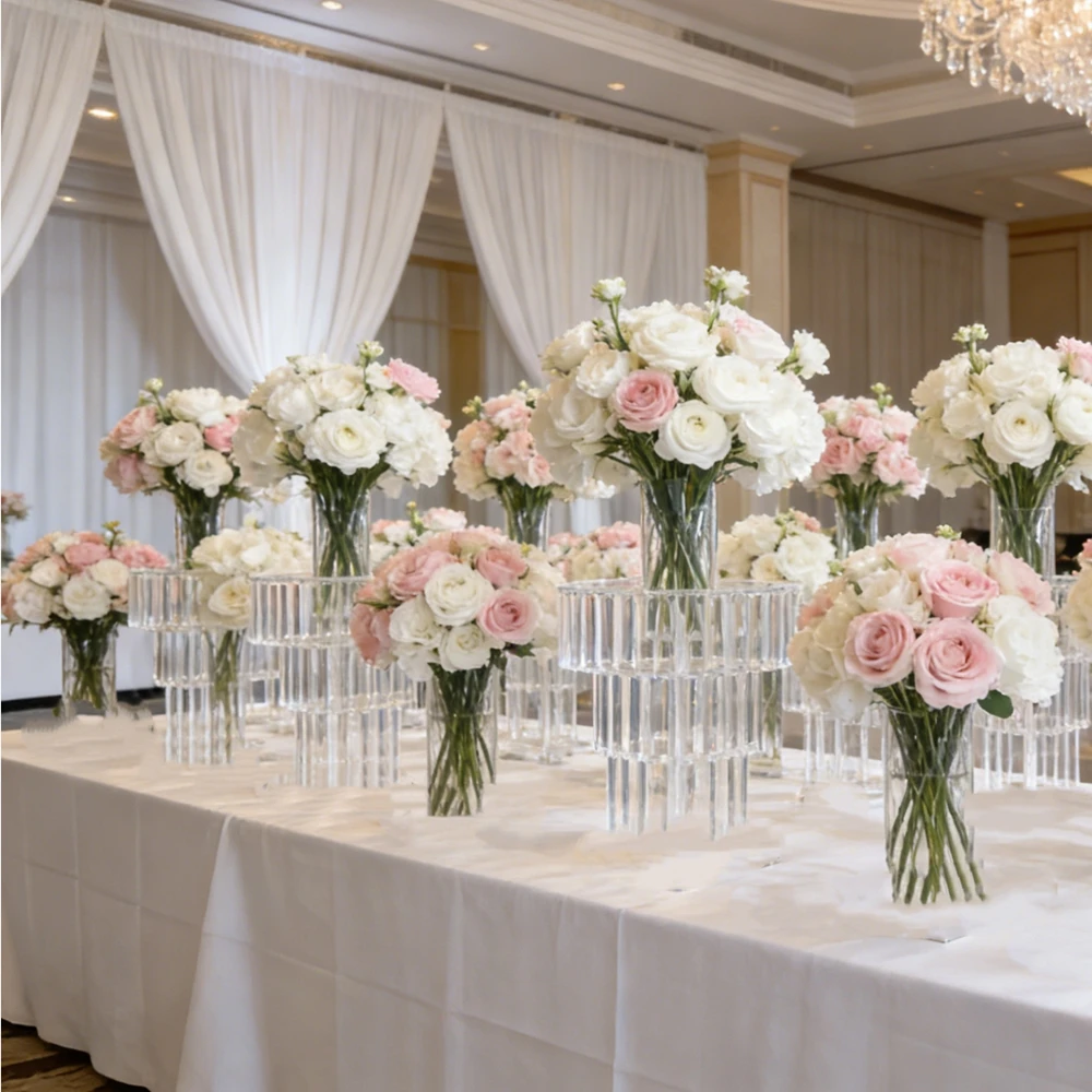 70cm tall Clear Acrylic pendent  Flower Stand Hotel Home Table Decoration Wedding Centerpiece