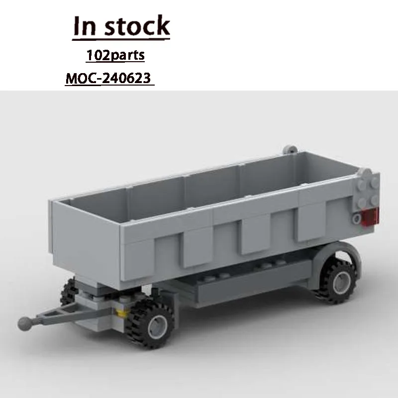 

Новая конструкторская модель транспортного прицепа MOC-240623 с тремя осями, 102 детали, подарок на день рождения для мальчиков