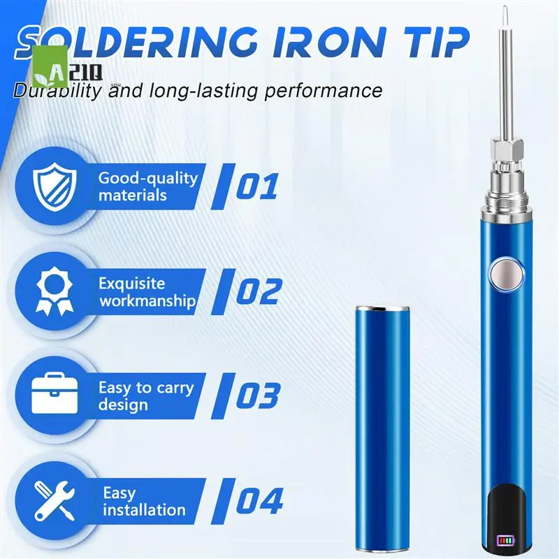 

A21Q -Adjustable 510 Thread Mini Soldering Iron Kit USB Soldering Iron With Cap 3 Gear Voltage Electronic Welding Repair Pen