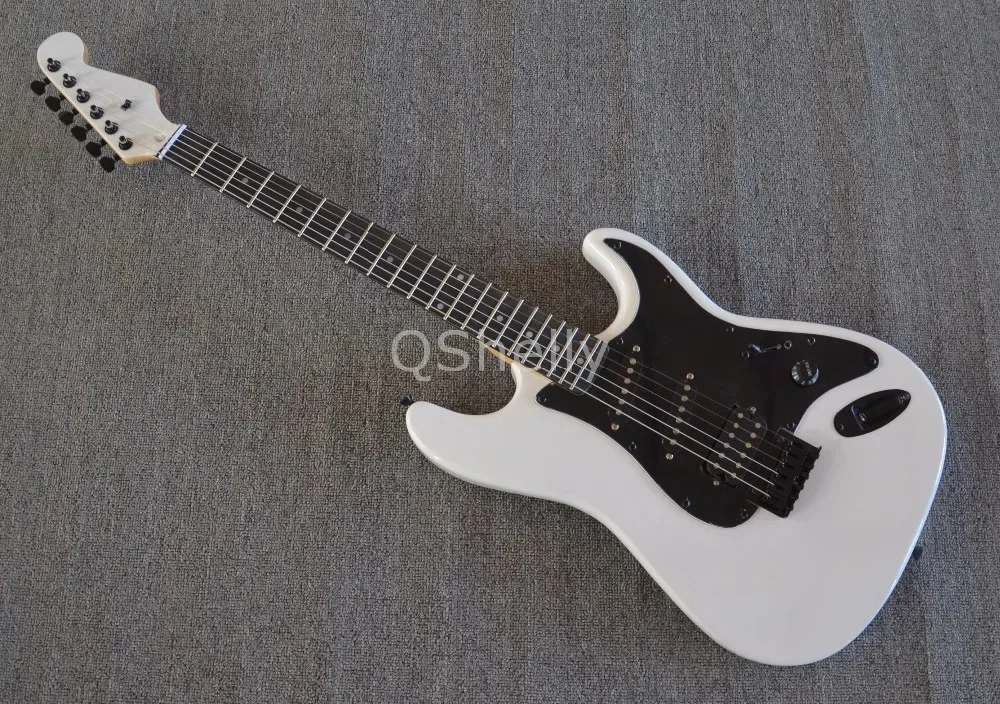 Shelly New Store Custom White San Dimas Alder Body Ebony Fingerboard Black Slant Pickups 1V Charvel 6 Strings Electric Guitar