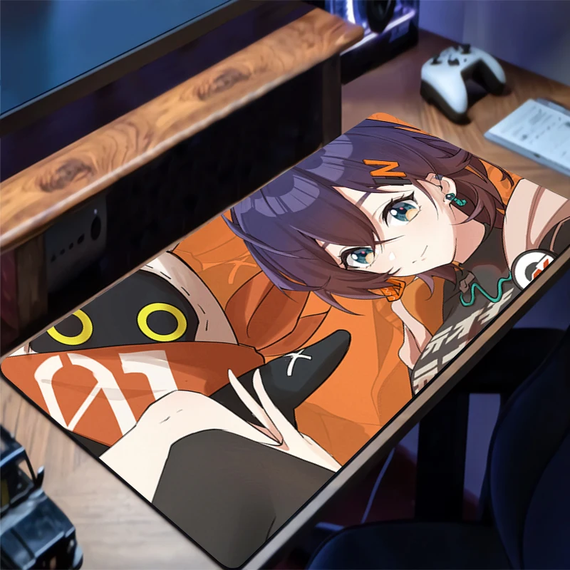 Mousepad Zenless Zone Zero Belle Office Computer Desk Mat Keyboard Mouse Pad Cushion Large Non-slip Deskpad PC carpet Mousepad
