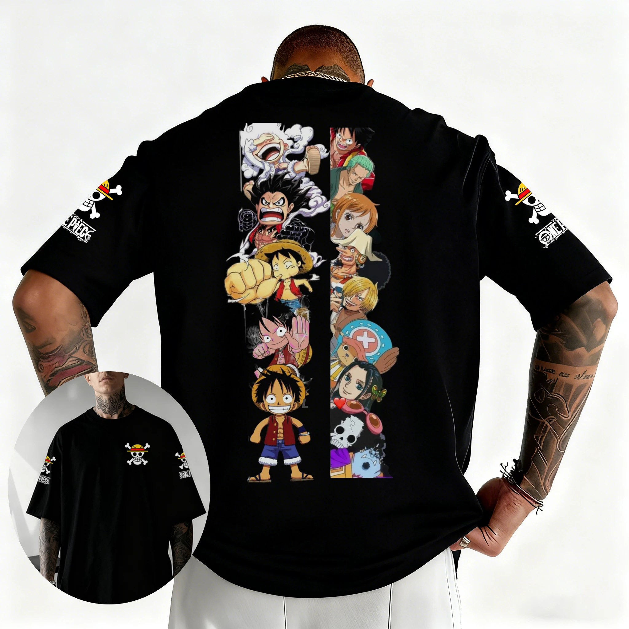 قطعة واحدة لوفي زورو نامي سانجي المروحية تي شيرت مطبوع الصيف أنيمي المحملة 2026 قصيرة الأكمام ريترو Harajuku Y2K الشارع الشهير المحملة القمم