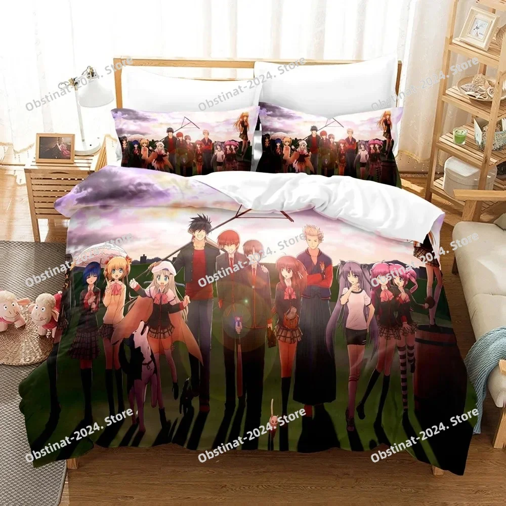 

3D Print Anime Little Busters Bedding set Printed Duvet Cover Pillowcase Single Double Queen Super King Size Sets