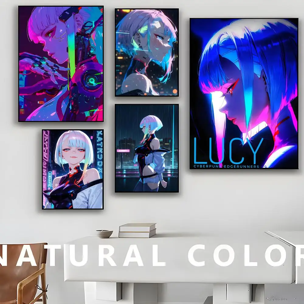 Rebellious Lucy Cyberpunk Edgerunners Poster poster retro art living room decoration