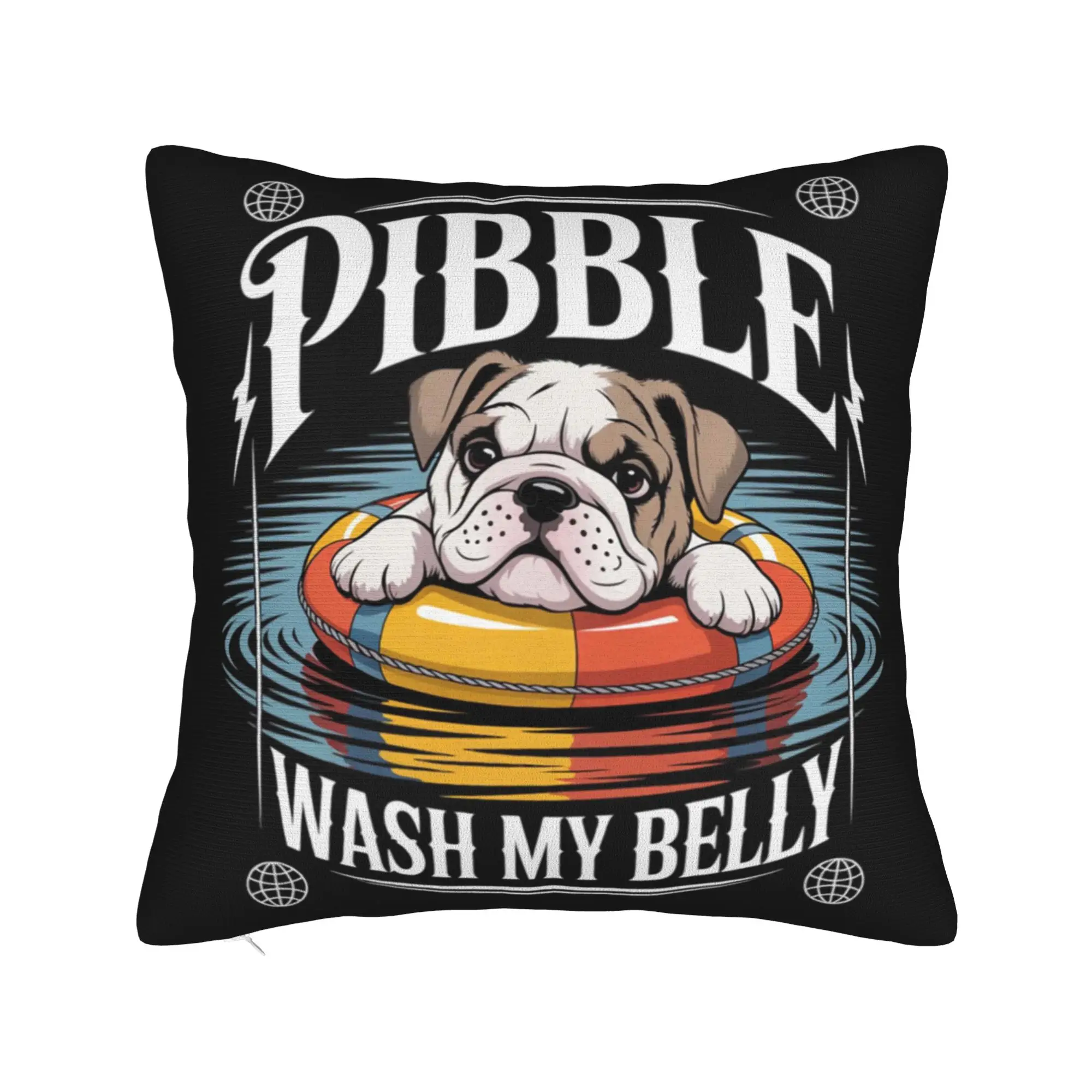 Funny Dog Meme Wash My Belly Pillow Cover  Novelty Pillow Case For Sofa Couch Bed Living Room Custom Pillowcases Gift Idea