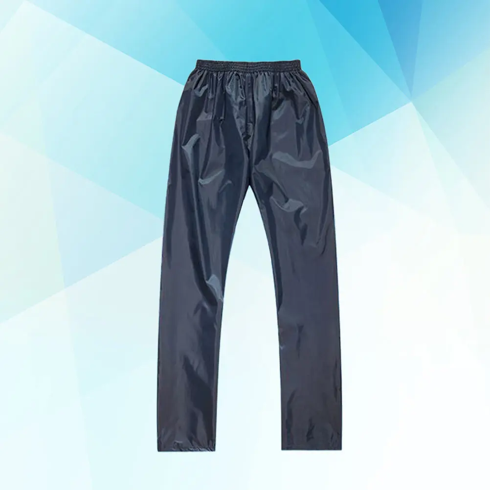 Double Layer Rain Pants Xxl Dark Blue Waterproof Outdoor Cycling Motorcycle Fishing Hiking Camping Boating Hunting