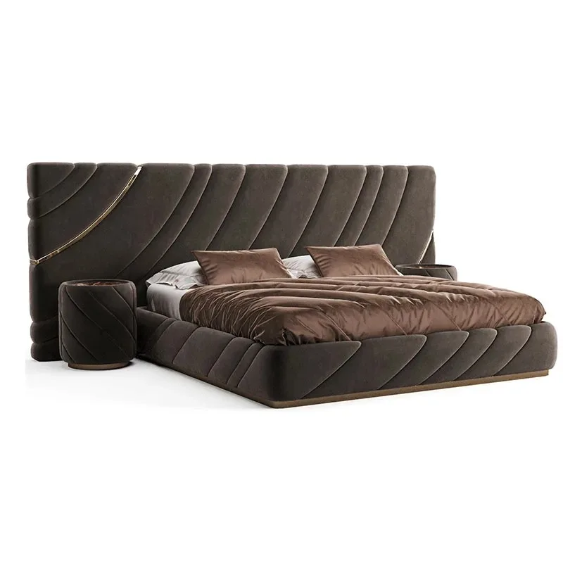 Fabric bed modern and simple