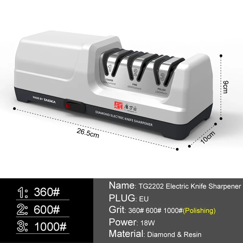 TAIDEA Sanding Belt Knife Sharpener Electric Professional Sharpening Stone Grit 120/320/600/1000# Sharpeners Grindstone Tool