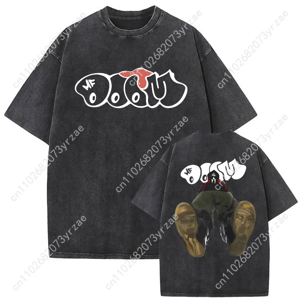 Rappeur Mf Doom lavé Vintage T-shirt hommes femmes haute qualité coton manches courtes mode T-shirt doux dessus respirants