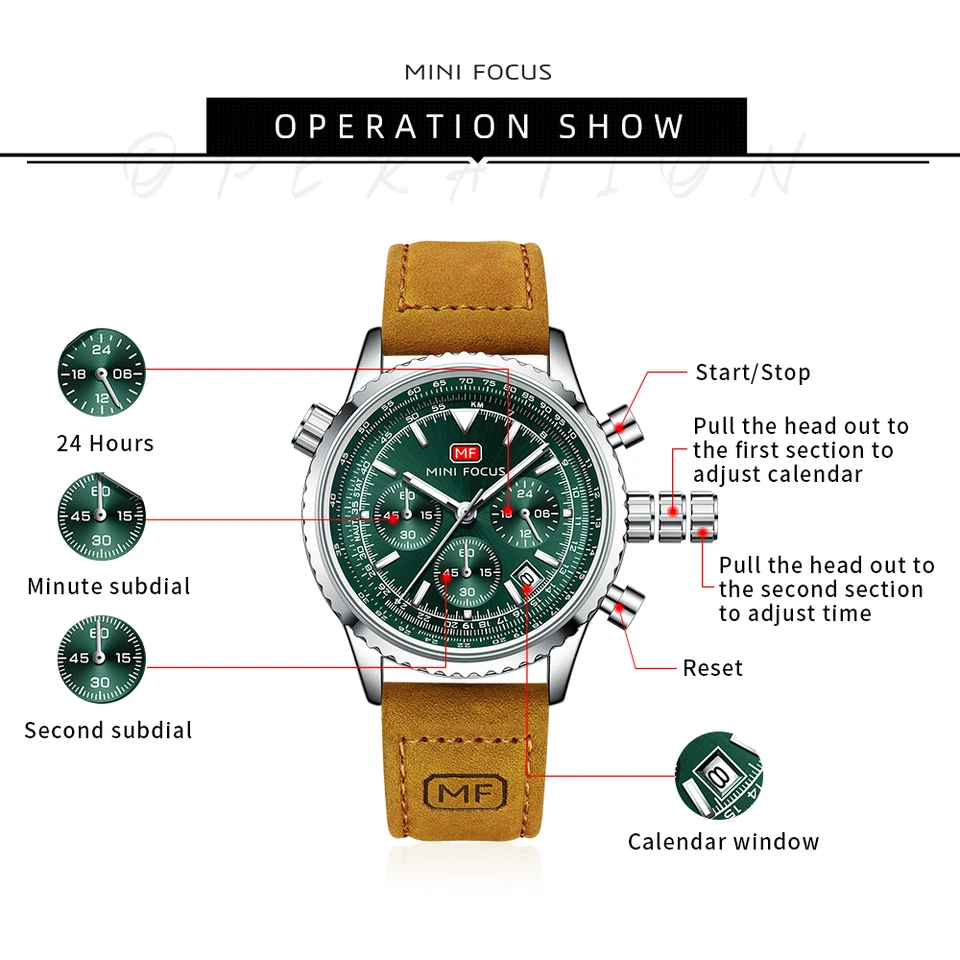 MINI FOCUS Fashion Sports Watch for Men Luxury Brand Multifunction