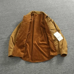 Reversible A+B fabric outdoor functional cargo jacket men's loose pocket lapel retro American casual jacket